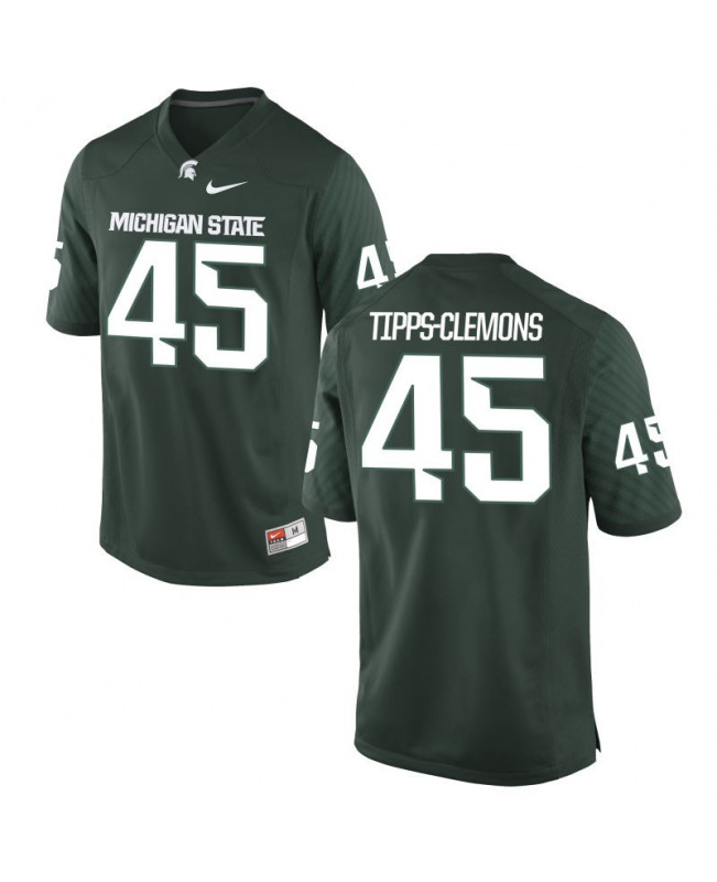 Men's Michigan State Spartans #45 Darien Tipps-Clemons NCAA Nike Authentic Green College Stitched Football Jersey NA41N12RQ